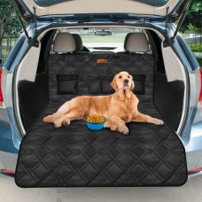 Looxmeer Car Boot Liner Protector for Dogs, 5 Layers Waterproof Nonslip Trunk Bumper/Side Protector, Universal Dog Car Seat Cover for Car Van SUV, Black