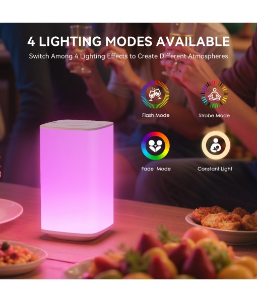 Auxmir Night Light, 4000mAh Rechargeable LED Table Lamp, Touch Bedside Lamp with RGB Colors, Dimmable Brightness, Remote Control, Portable Light for Children, Kids, Bedroom, Living Room, Camping