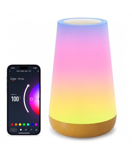 Auxmir Night Light, LED Touch Bedside Table Lamp, Remote Control Dimmable Light with RGB Color Changing, USB Rechargeable, Portable Lamp for Children, Kids, Bedroom, Living Room, Camping